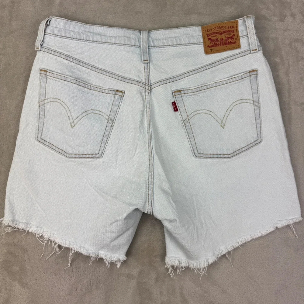 Levis 501 Shorts Womens 30 High Rise Cutoff Denim Summer Vintage Style